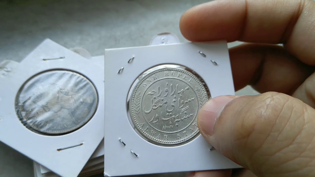 Alwar state silver rupees, Queen Victoria bust
