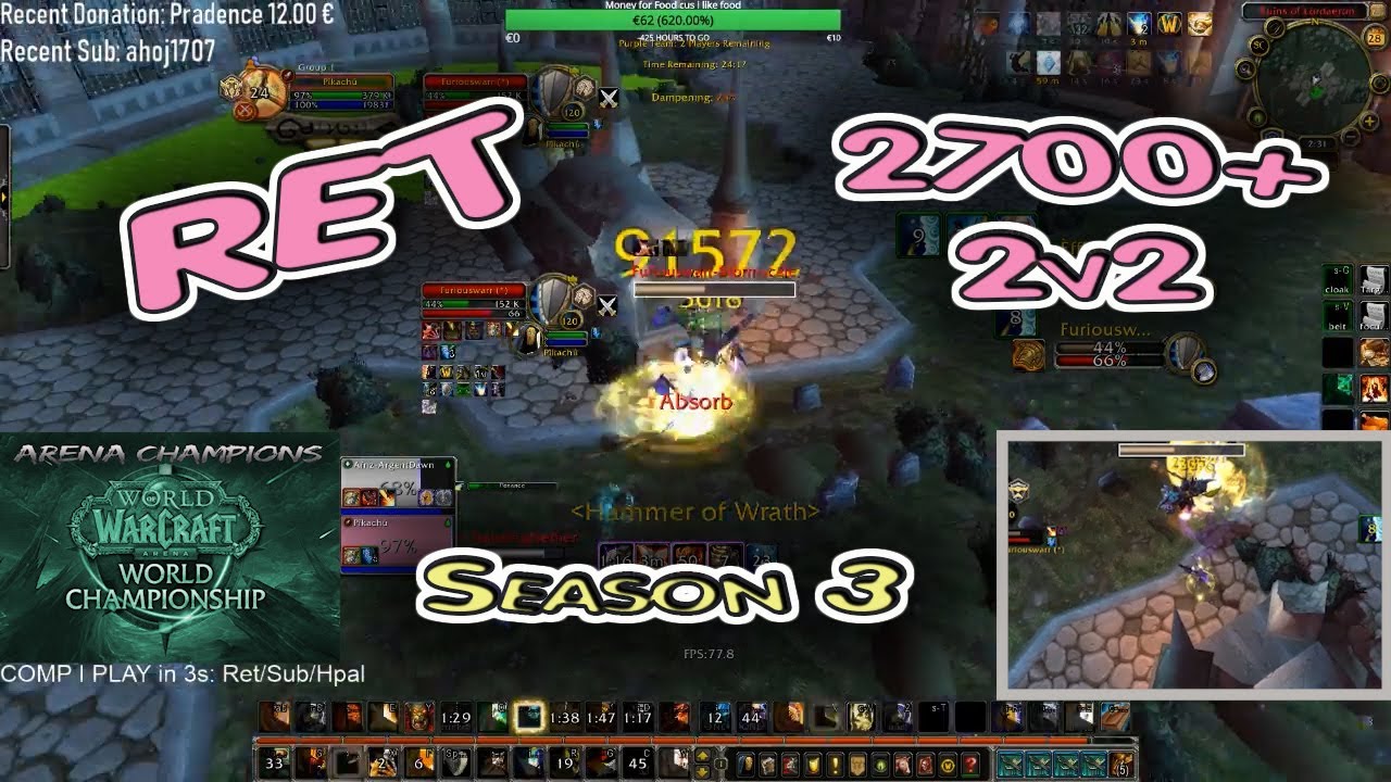 RET Paladin ARENA 2700+ 2v2 / BfA 8.2.5 / Season 3