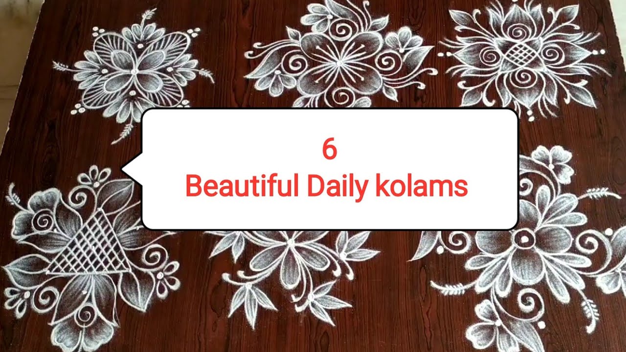 6 beautiful daily kolams easy daily rangoli