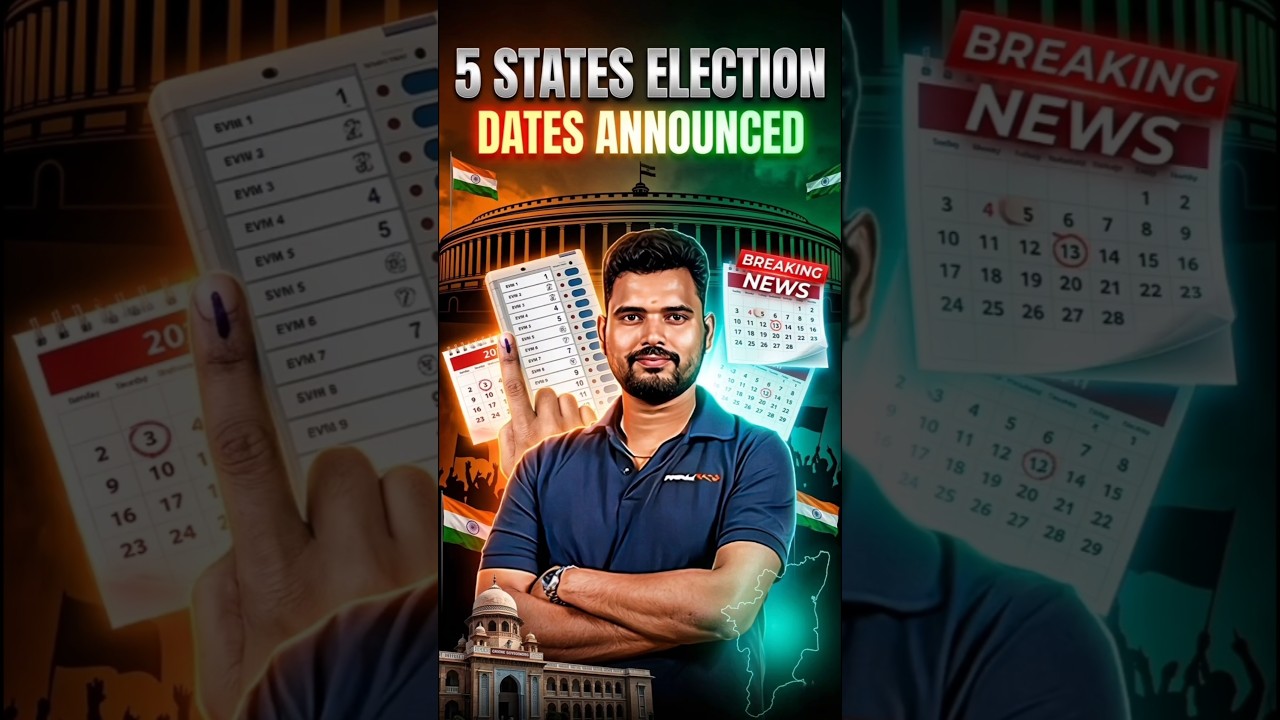 5 STATE ELECTION DATES ANNOUNCED INFORMATION BY MAHA NAVEEN SIR ✨