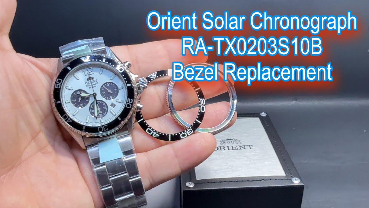 Orient Solar Chronograph RA-TX0203S10B - Bezel Replacement