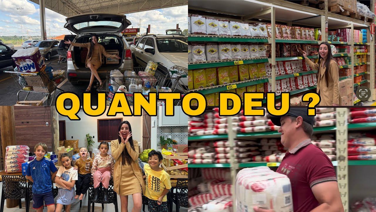 COMPRA DO MÊS PARA UMA FAMÍLIA GRANDE: 5 crianças e 2 adulto *muita fartura*