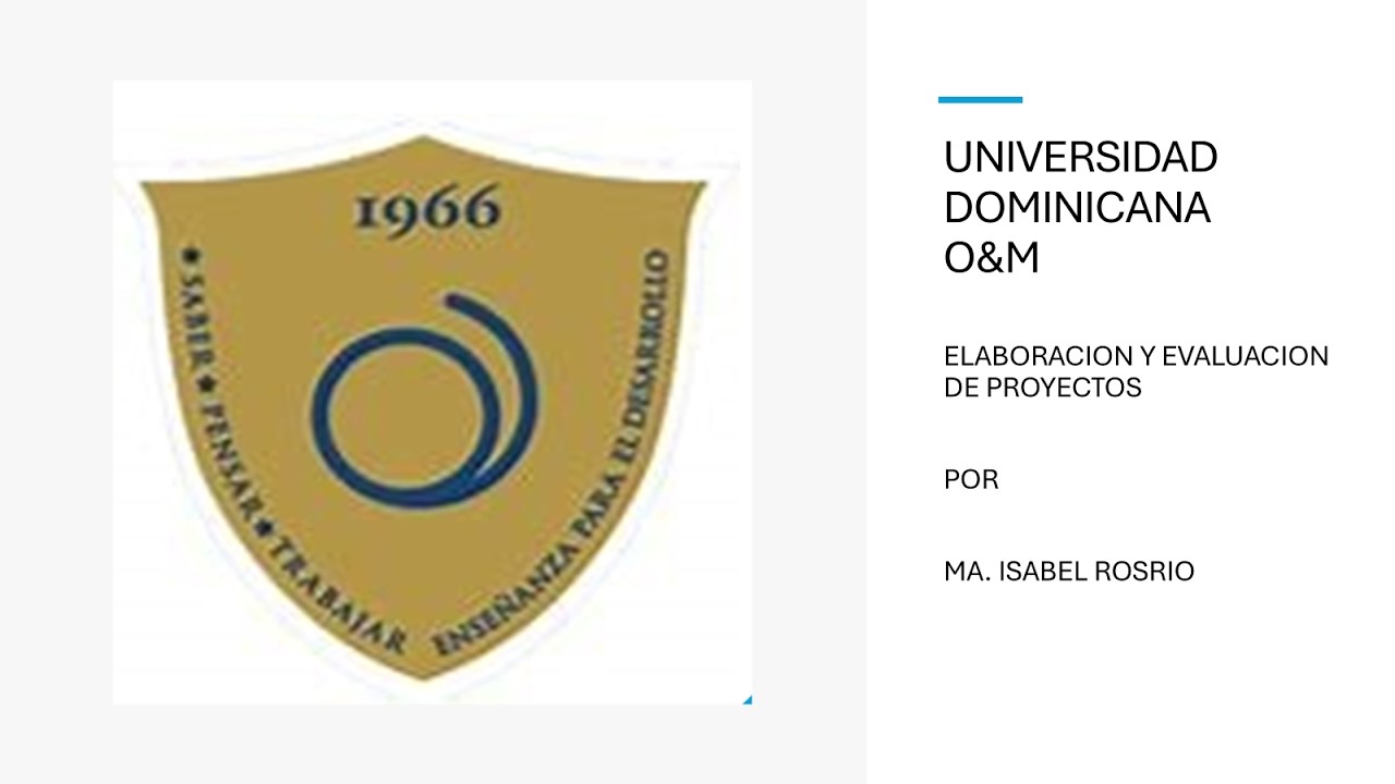 TEMA 3 ELABORACION Y EVALUACION DE PROYECTO, video