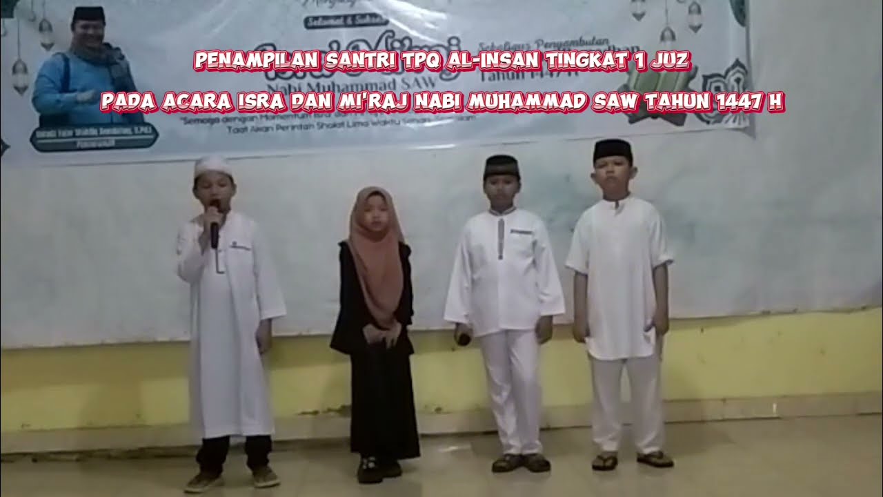 Sambung Suroh An-Naba' dari Santri Pada Acara Isra' dan Mi'raj Nabi Muhammad Saw Tahun 1447 H