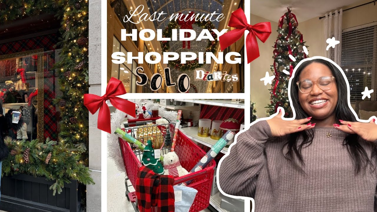 SOLO DIARIES: GIRL IN HER 20’s GOES HOLIDAY SHOPPING| spending time alone, self love, gift giving 💌🎁