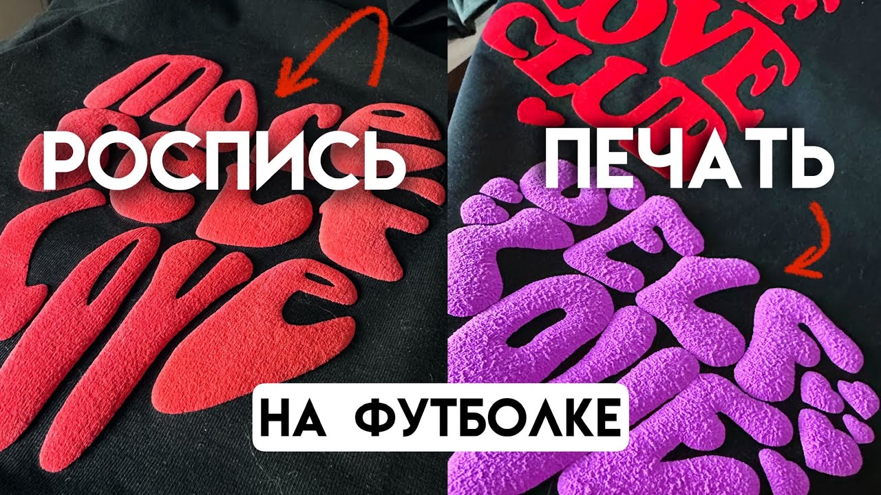Делаю объемные надписи на футболке 😍 Термопресс Loklik для текстиля