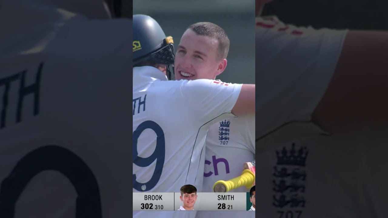 Harry Brook completes a remarkable Test triple century 🏏 #PAKvENG&nbsp;|&nbsp;#TestAtHome