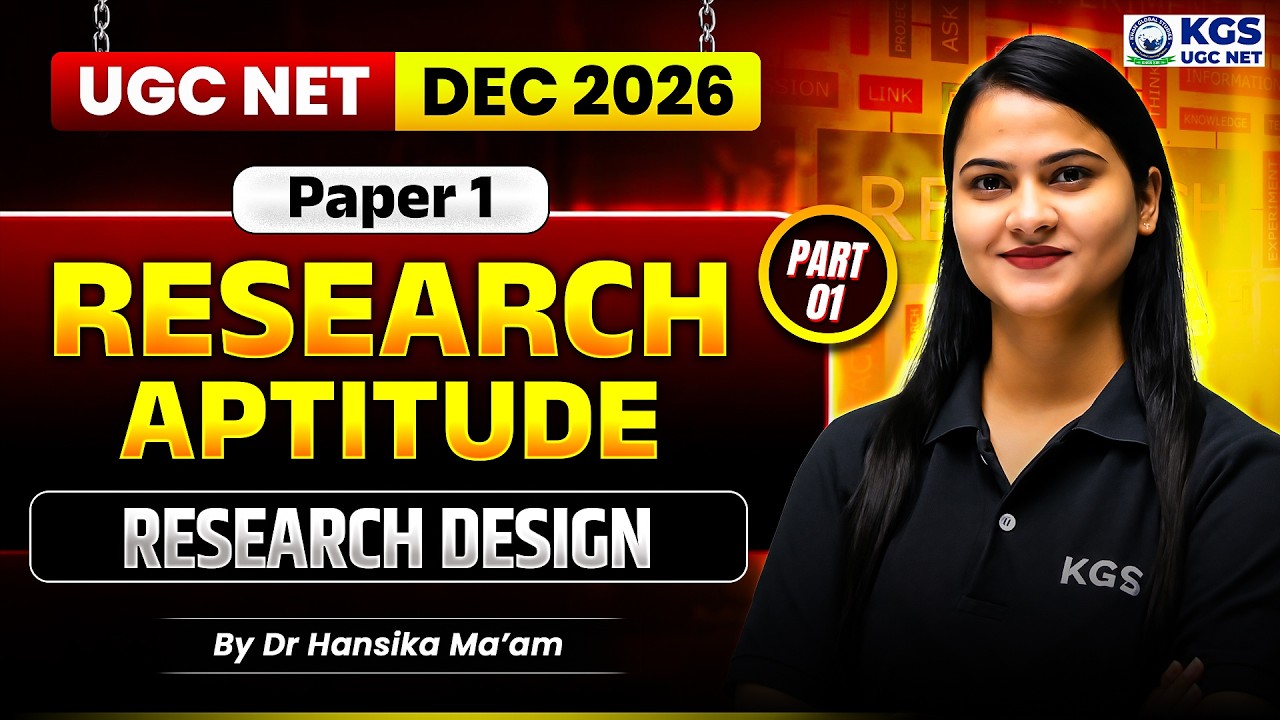 UGC NET DEC 2026 (Paper 1) Research Aptitude Research Design | by Dr Hansika Ma'am