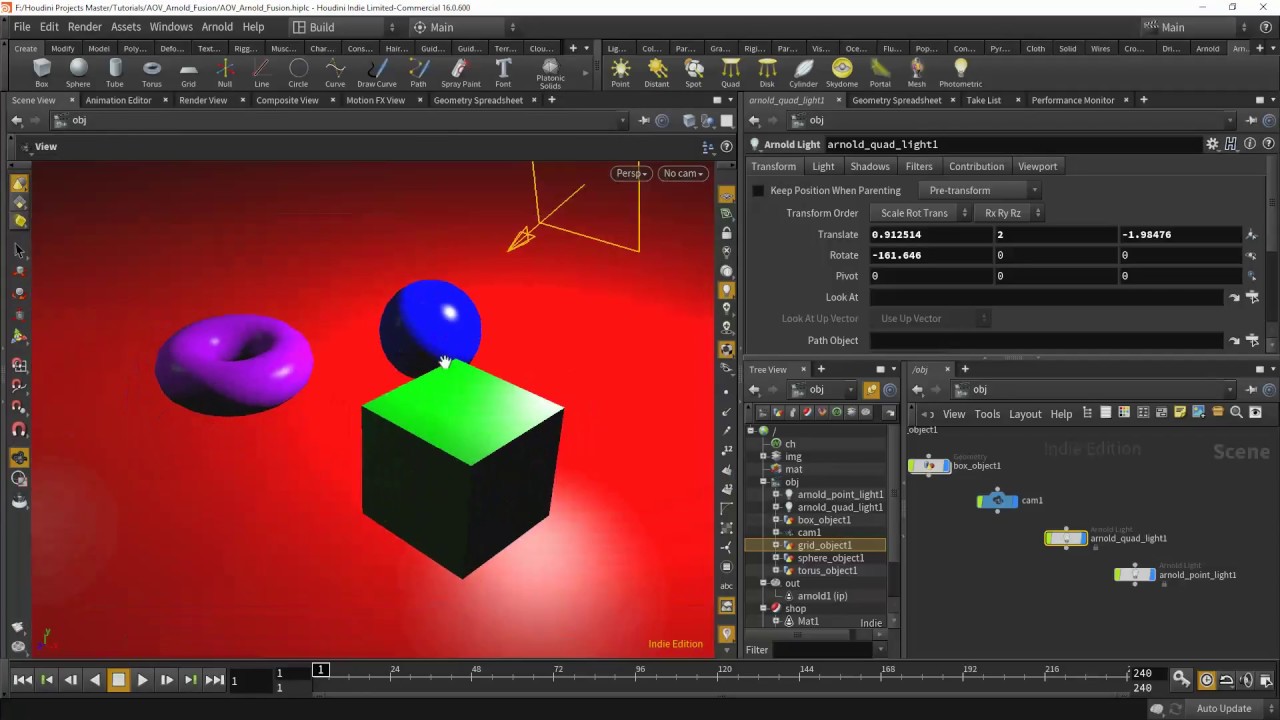 SideFX Houdini 16  - Arnold Render AOVS - Blackmagic Fusion: Basic EXR Workflow Tips