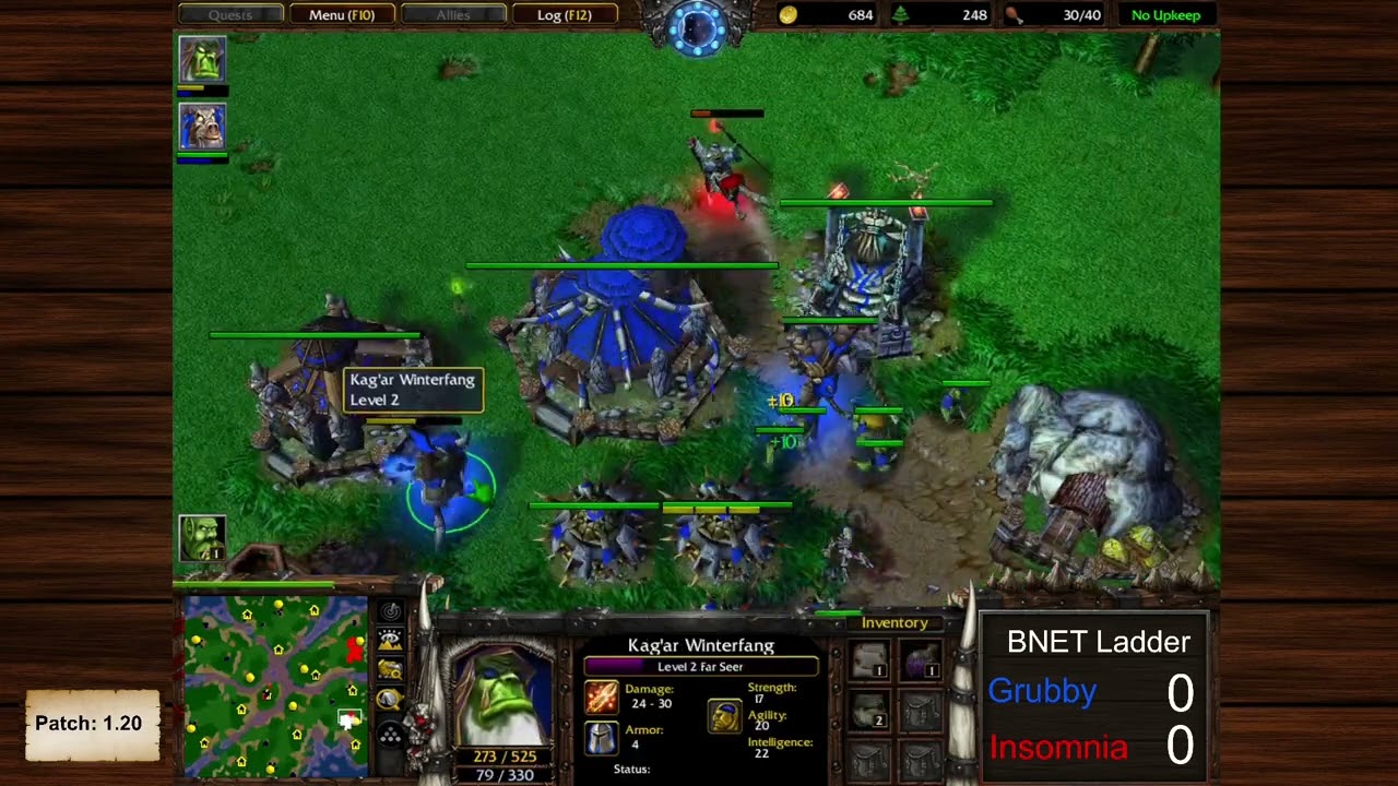 Grubby (O) vs. Insomnia (H) on Gnoll Wood - Battle.net-Laddergame
