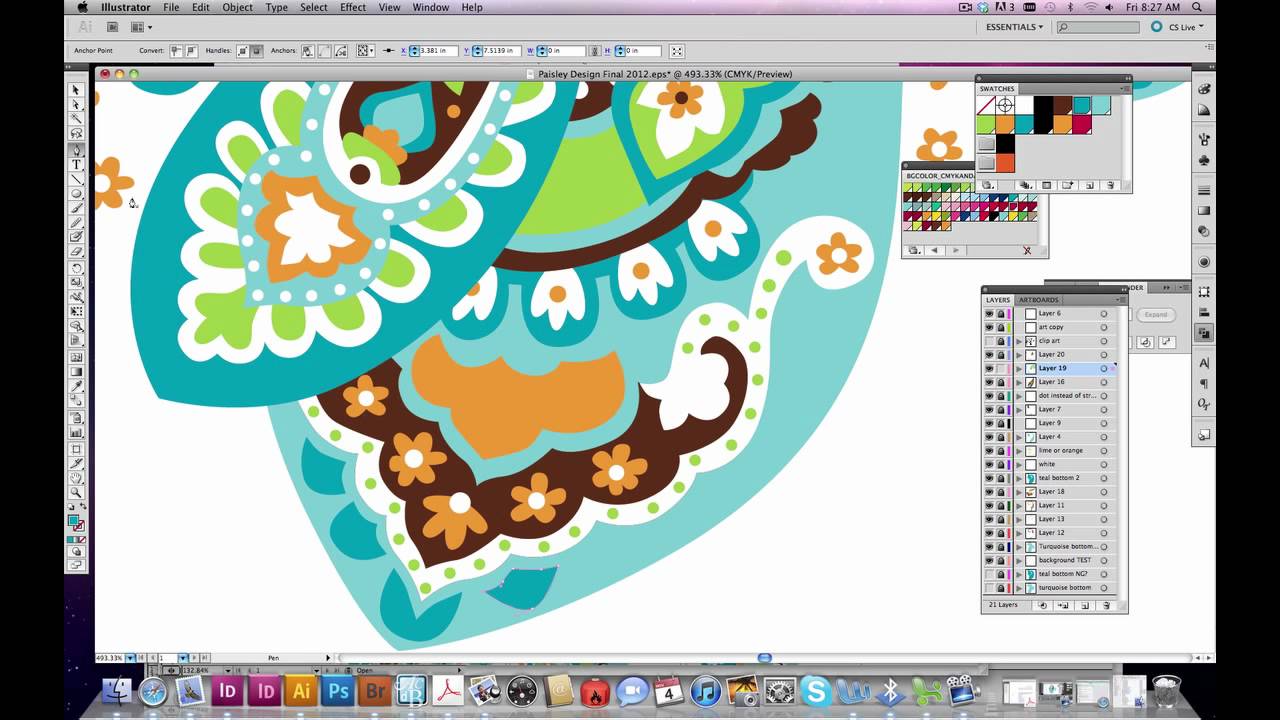 How to create a pattern in Illustrator: Paisley