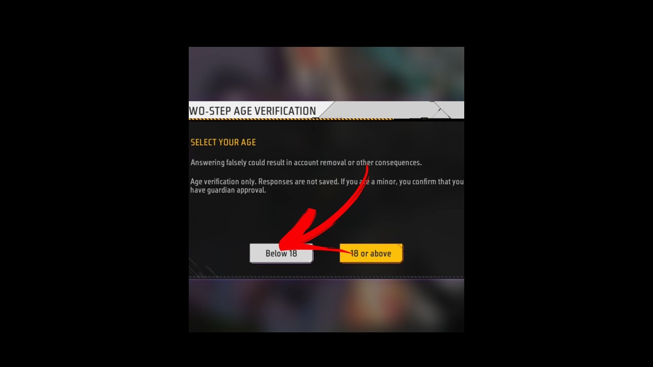 TWO STEP AGE VERIFICATION FREE FIRE || BELOW 18 AND 18 OR ABOVE PROBLEM