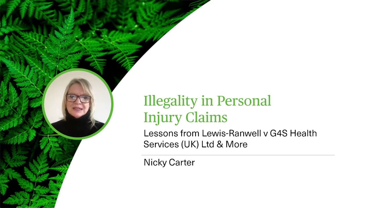 Illegality in Personal Injury Claims