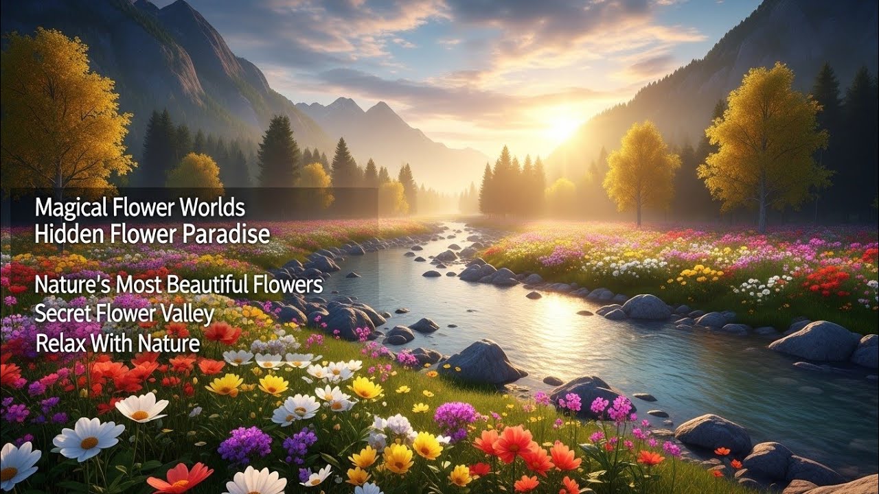 Hidden Flower Paradise in Nature | Relaxing Scenic Landscapes.