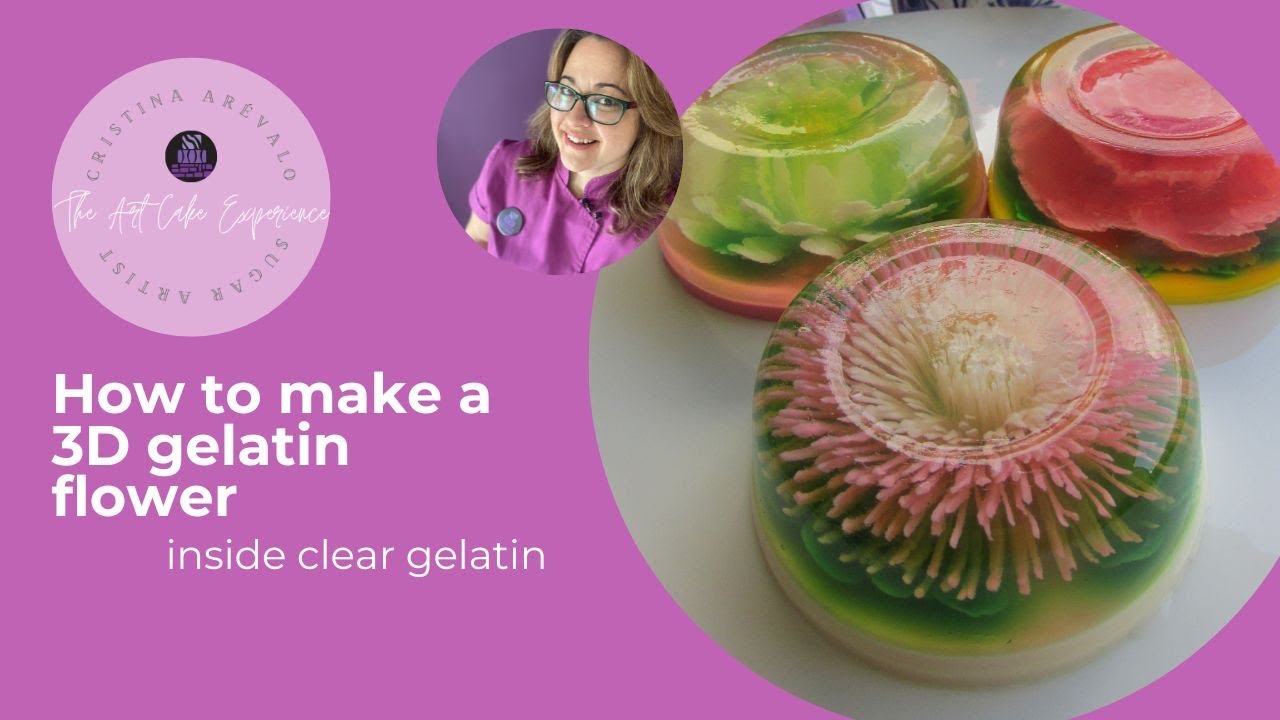 How to make a 3D gelatin flower tutorial