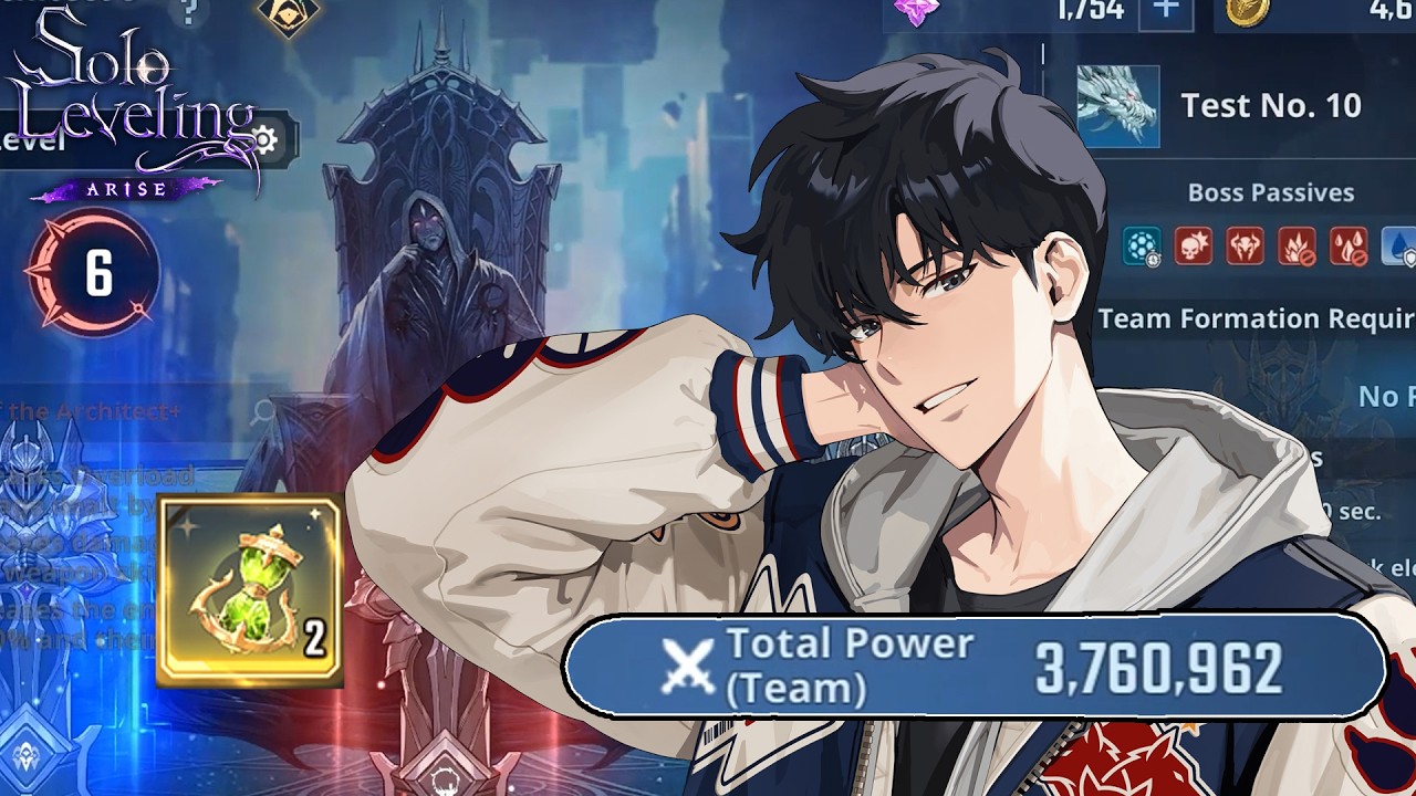 Solo Leveling Arise : ( Kaisellin ) The Architect's Test No.10 Trials Lv.6 SJW《 TP Gap 300k+ 》