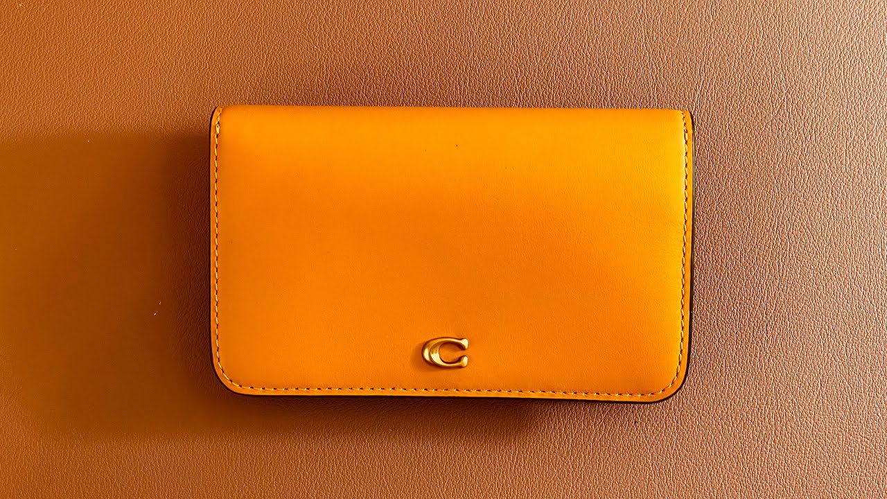 Coach Slim Card Case (Brass/Buttercup)