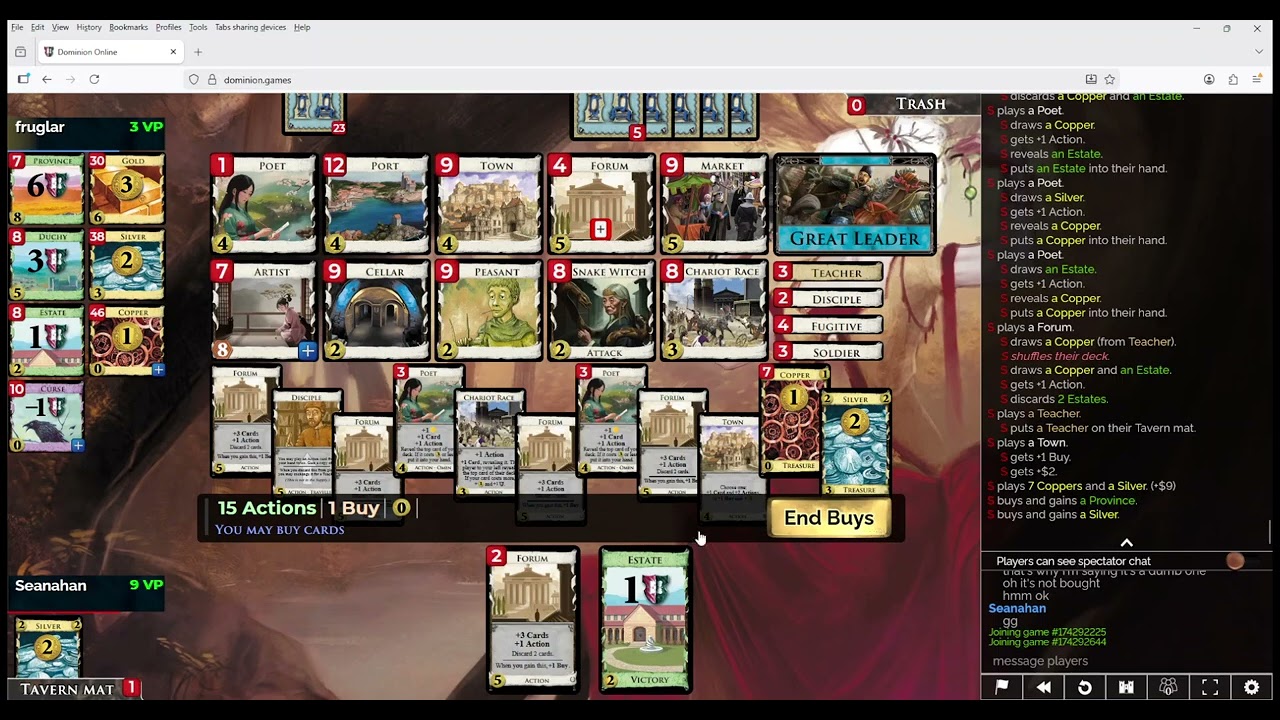 Learning Dominion Rising Sun: Game 33