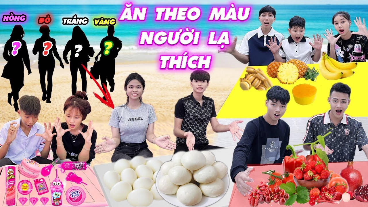 Thử Thách Ăn Theo Màu Người Lạ Thích Trong Siêu Thị #trangandvinh