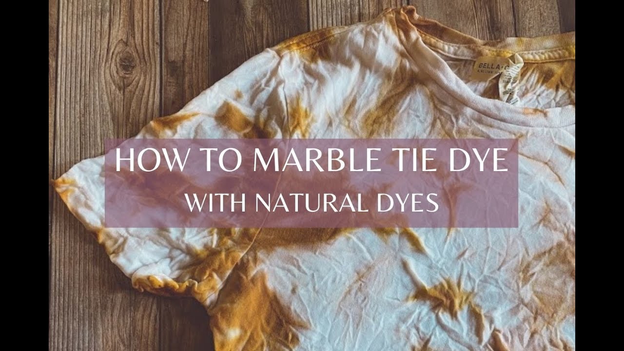HOW TO MARBLE TIE DYE | USING NATURAL DYES | UPCYCLE THRIFTED CLOTHES | ACORN DYE | AVOCADO DYE