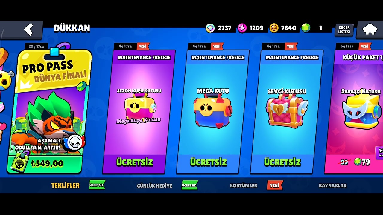 Brawn stars ta kutu açtım