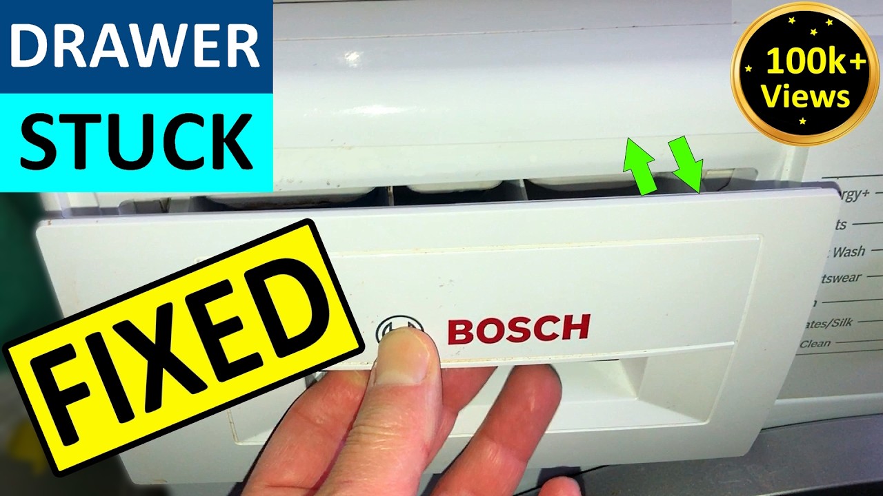 Bosch Washing Machine Dispenser Drawer Stuck & How to remove Bosch Washing Machine Dispenser Drawer