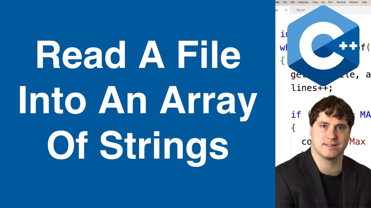 Read And Store Each Line Of A File Into An Array Of Strings | C++ Example