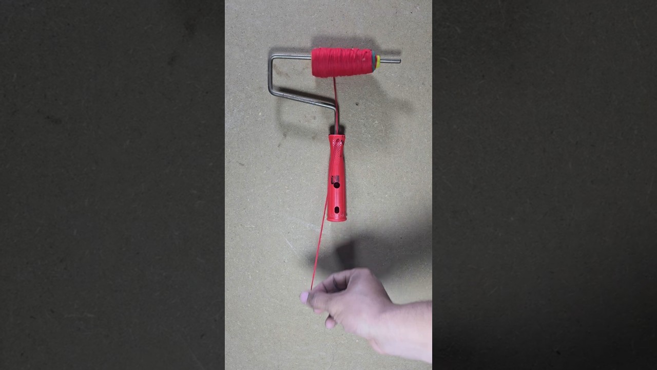 How to Make a Thread SpoolHolder from an Old Roller Brush #diy #shorts