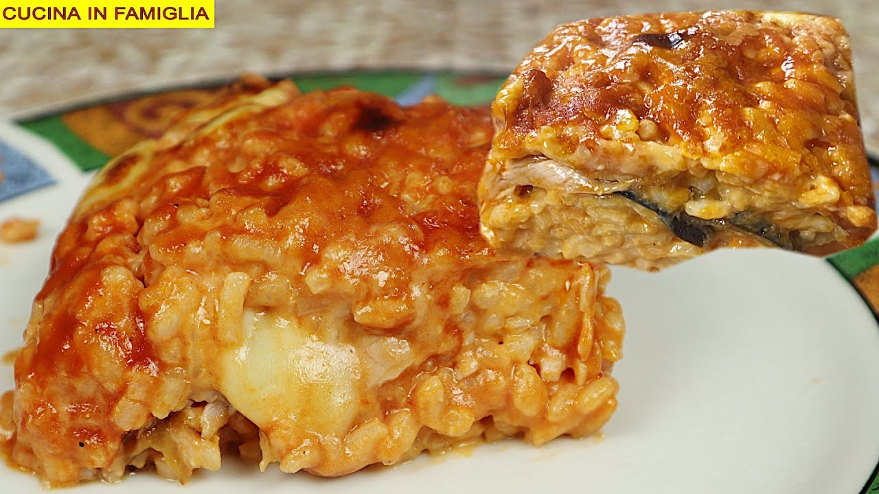 TIMBALLO DI RISO AL FORNO FILANTE FACILE E VELOCE