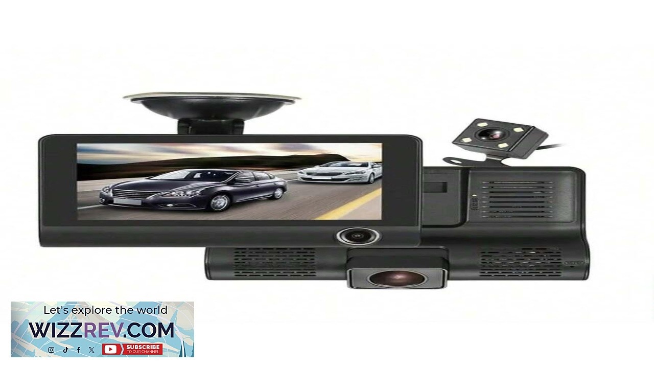 WIFI Car DVR HD 1080P Inside Vehicle Dash Cam Dual Three Way
