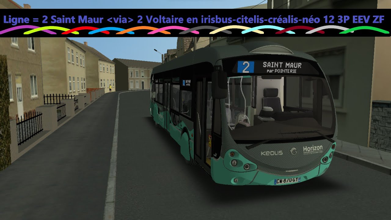 Omsi 2 Ligne 2 = irisbus-citelis-créalis-néo 12 3P EEV ZF
