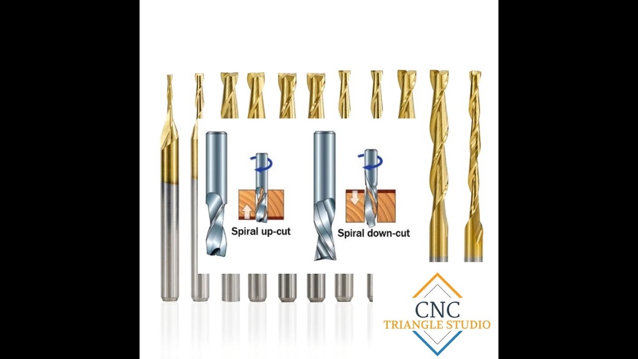 06 Fresa helicoidal 2 filos para Router CNC detalles y usos - Curso Herramientas de corte CNC