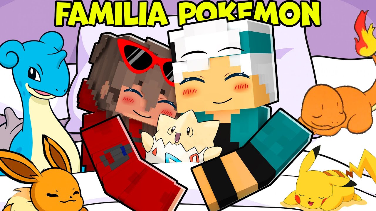 CRIEI A FAMILIA de POKEMONS no Minecraft!