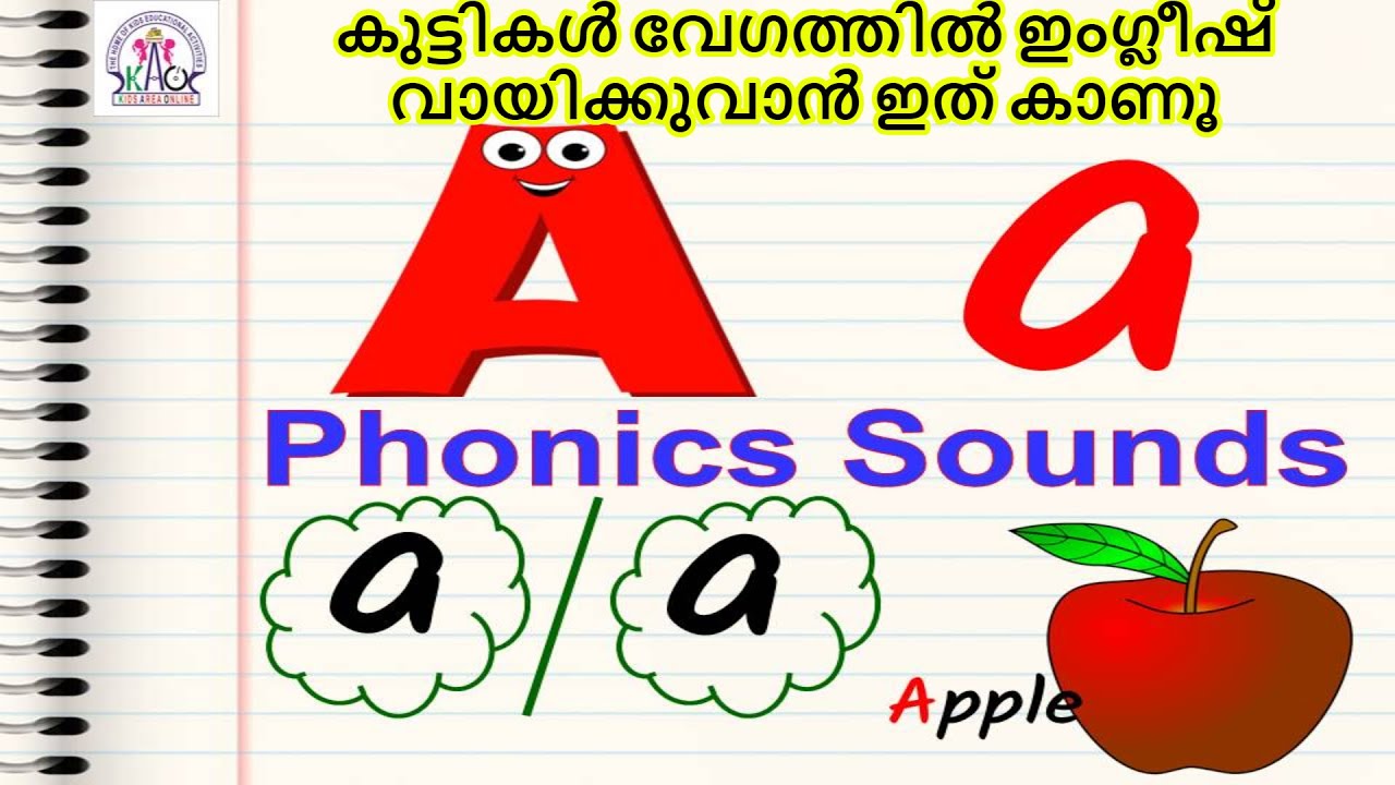 Phonics for Kids | Letter Sounds | Phonics | Phonics Sounds of A and B | Phonics Sounds in Malayalam