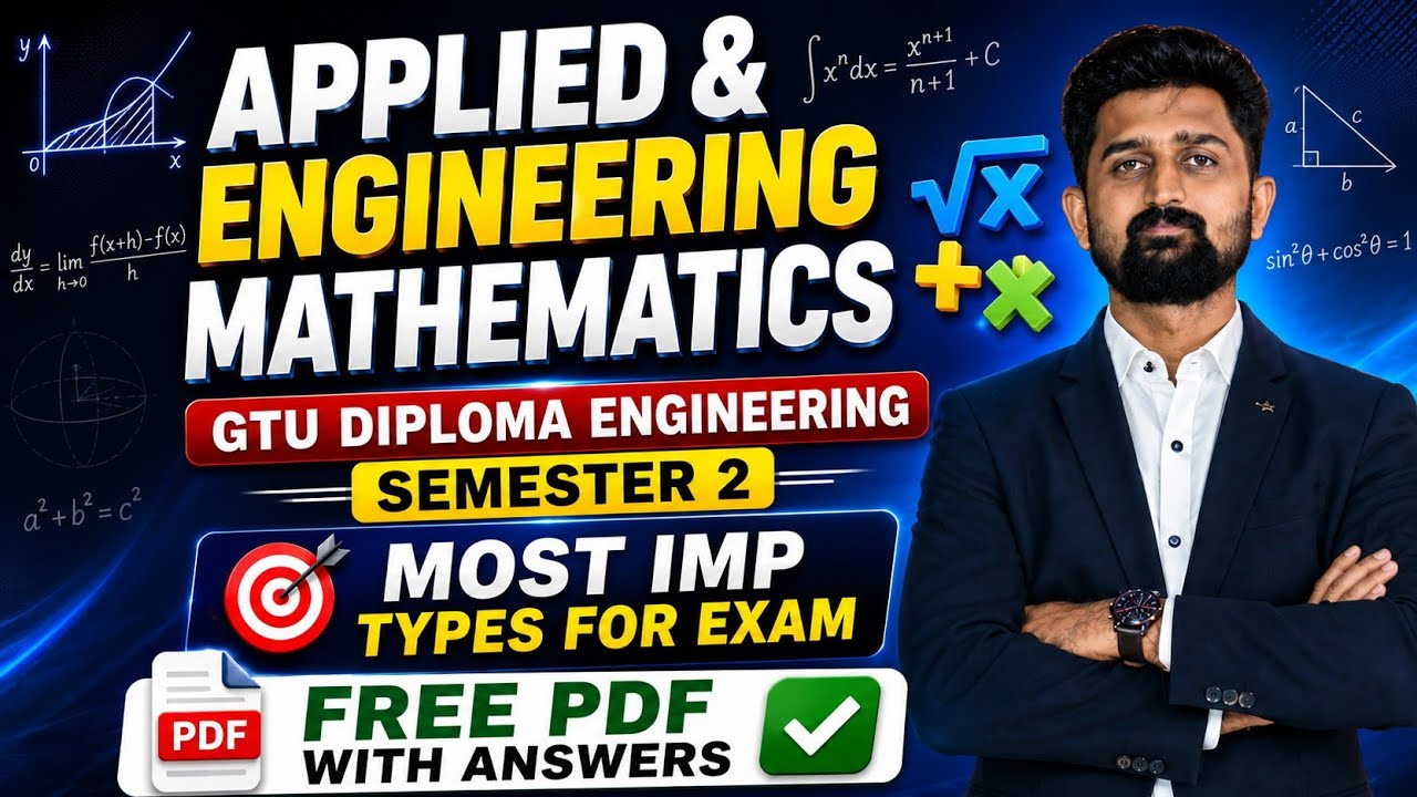 APPLIED & ENGINEERING MATHEMATICS MOST IMP TYPES | FREE PDF SOLUTION | DIPLOMA SEM 2 IMP |