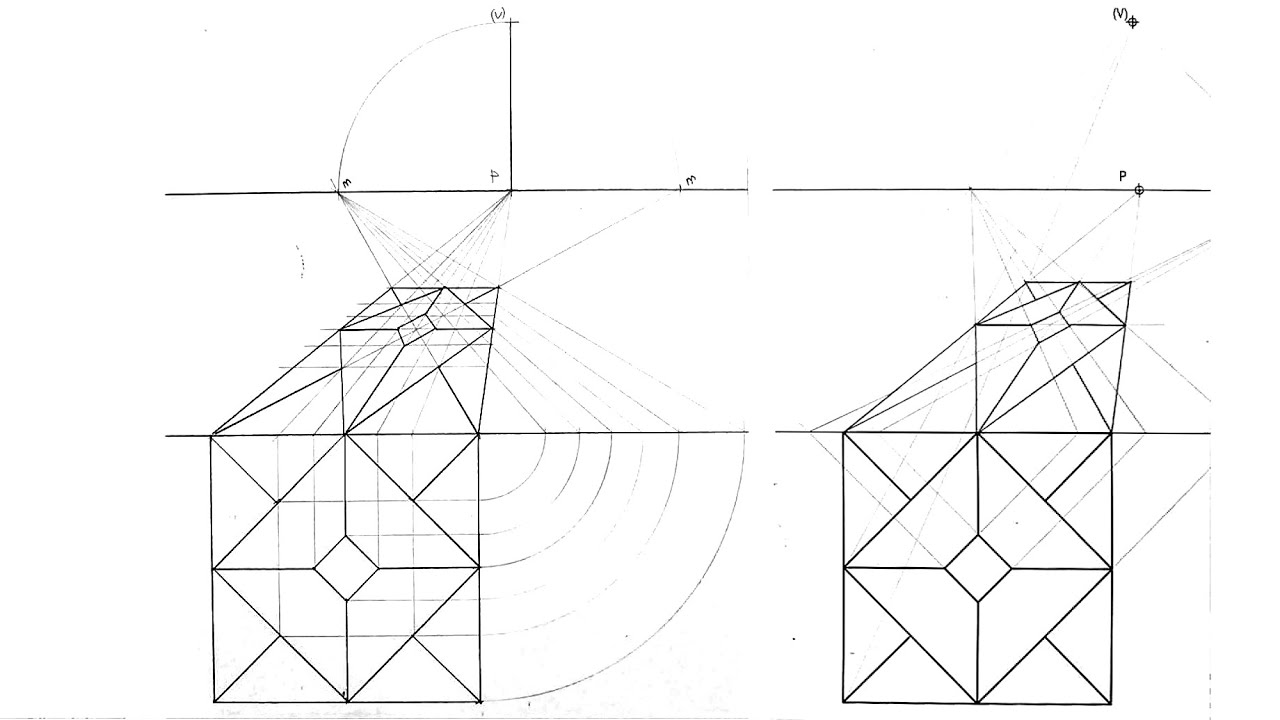 Perspectiva Cónica Frontal. Perspectiva de un Punto de Fuga. Dibujo Técnico II, curso 2014 2015
