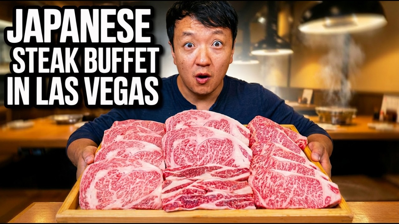 The GREATEST All You Can Eat SUSHI + WAGYU STEAK Buffet in Las Vegas | ULTIMATE Hidden Gem!