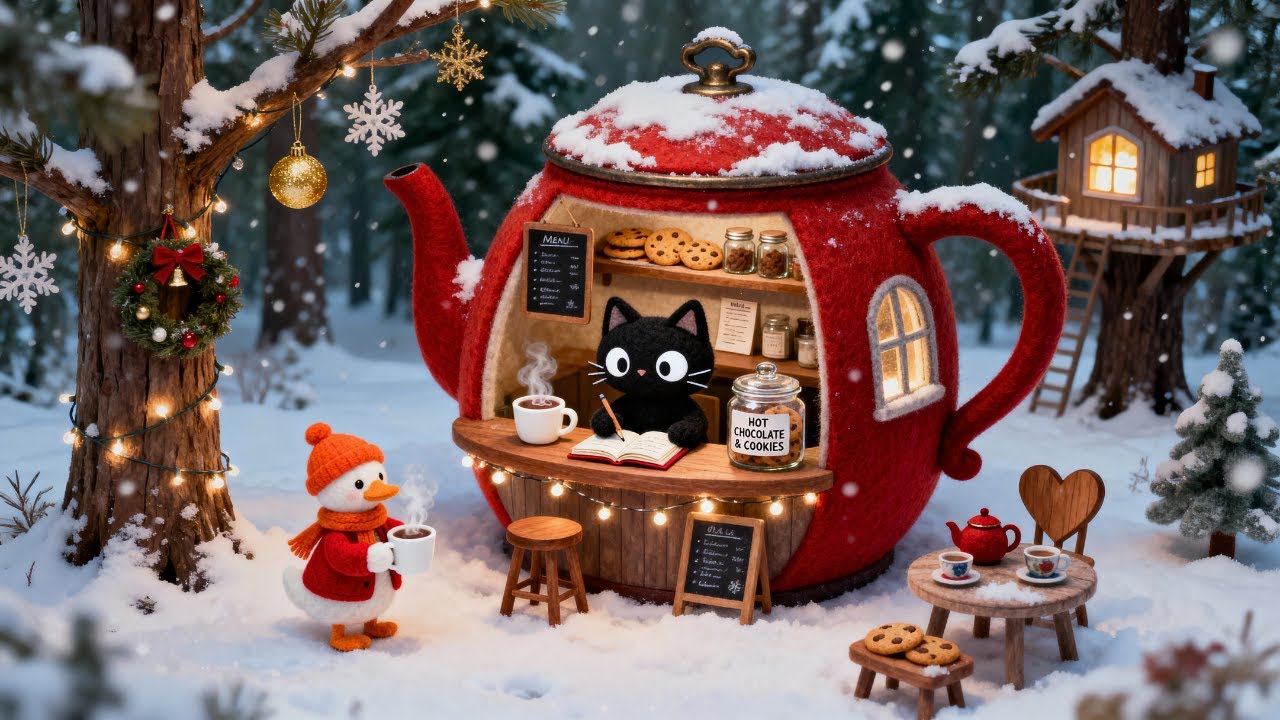 Winter Lofi Jazz – Cozy Study Beats with Rain Sounds for Focus & Relaxation ❄️☕