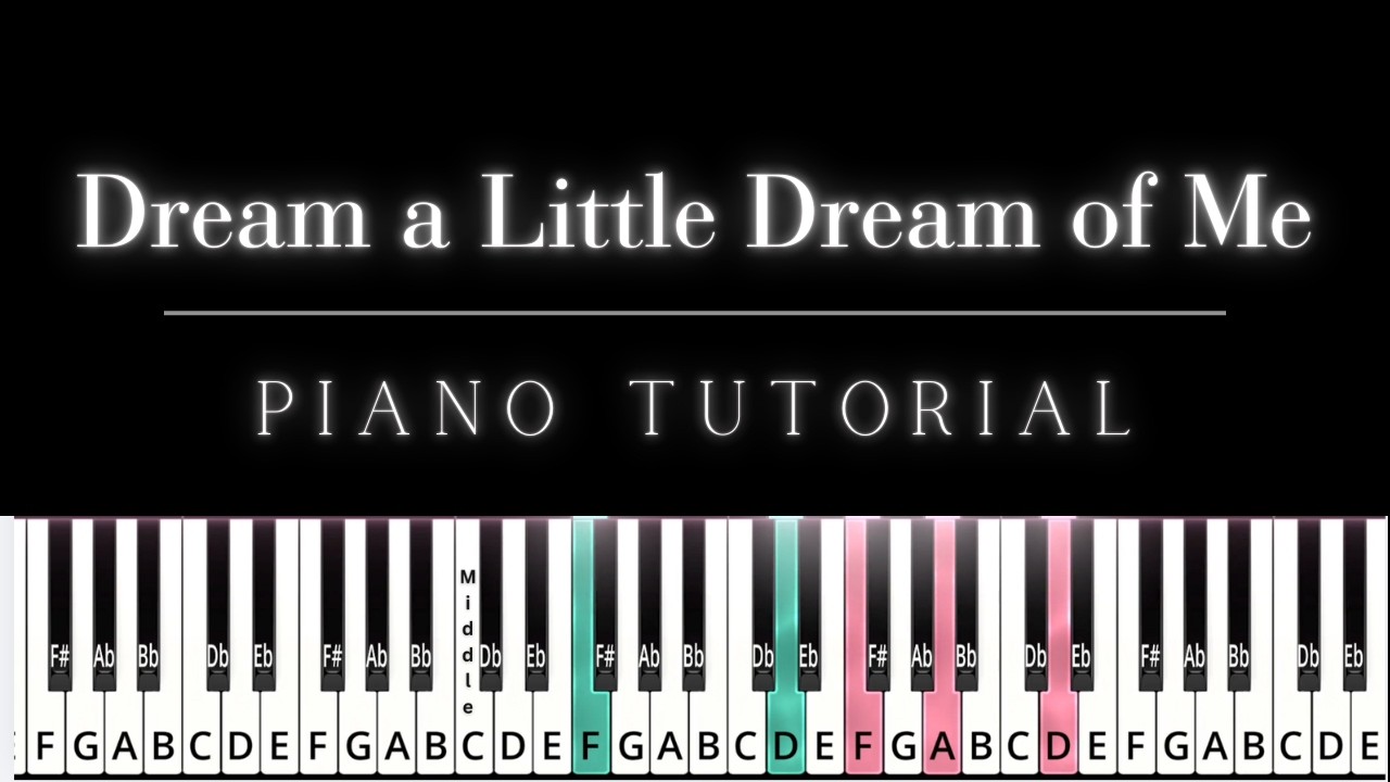 Dream a Little Dream of Me - Piano Tutorial