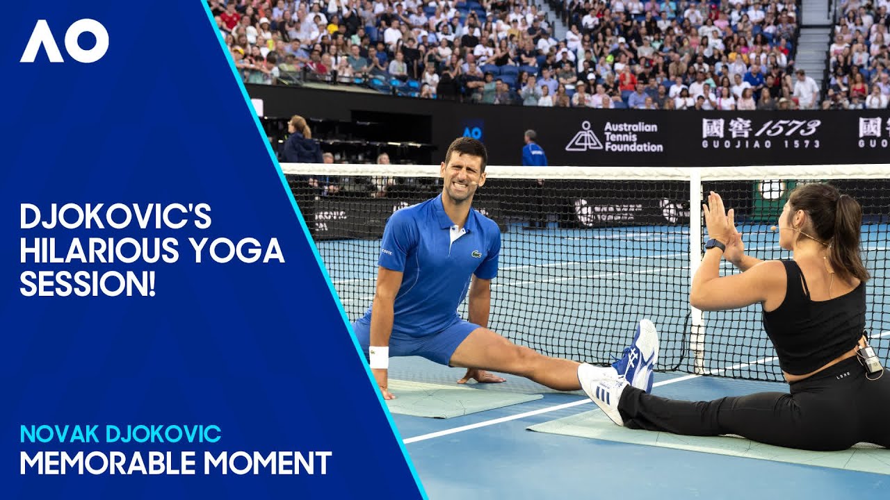 Novak Djokovic Shows Off Flexibility in Yoga Session! | Australian Open 2024