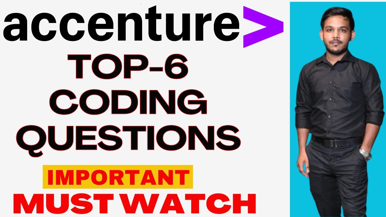 Accenture Top 6 Coding Questions  #accenture #codingquestions