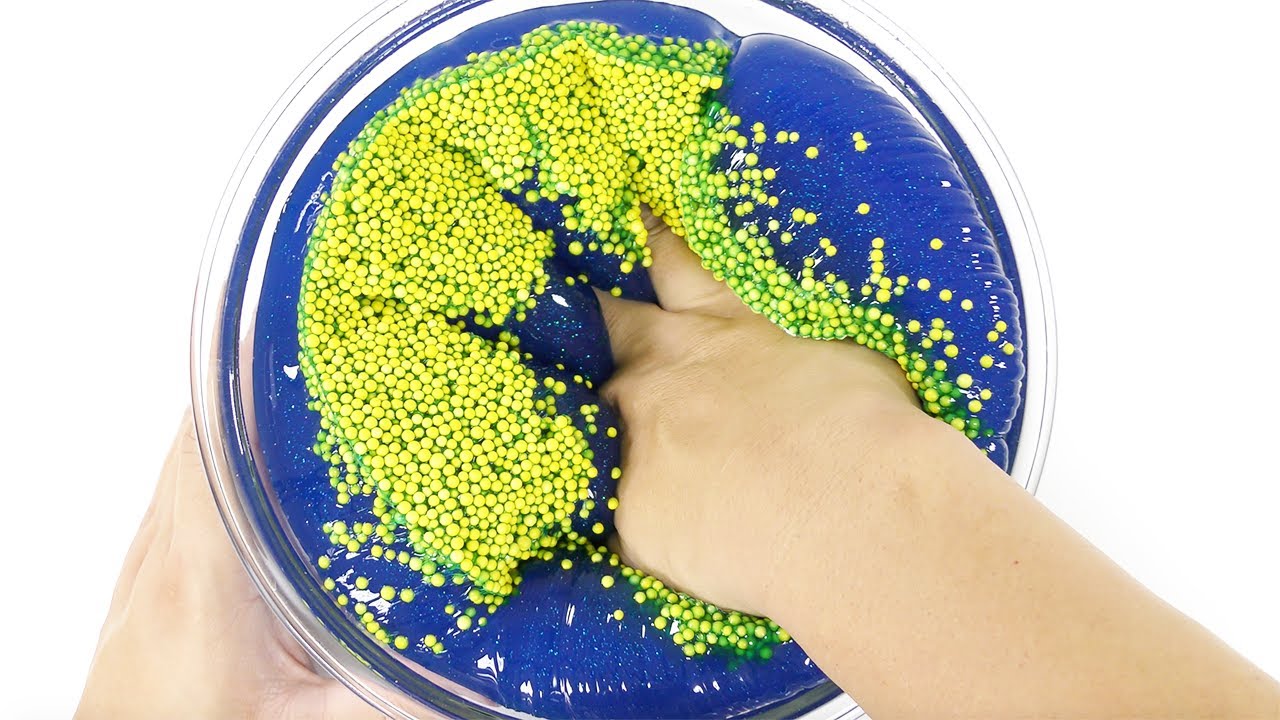 【DIY】表面つぶつぶの巨大夜空たぷたぷスライムの作り方【slime ASMR】