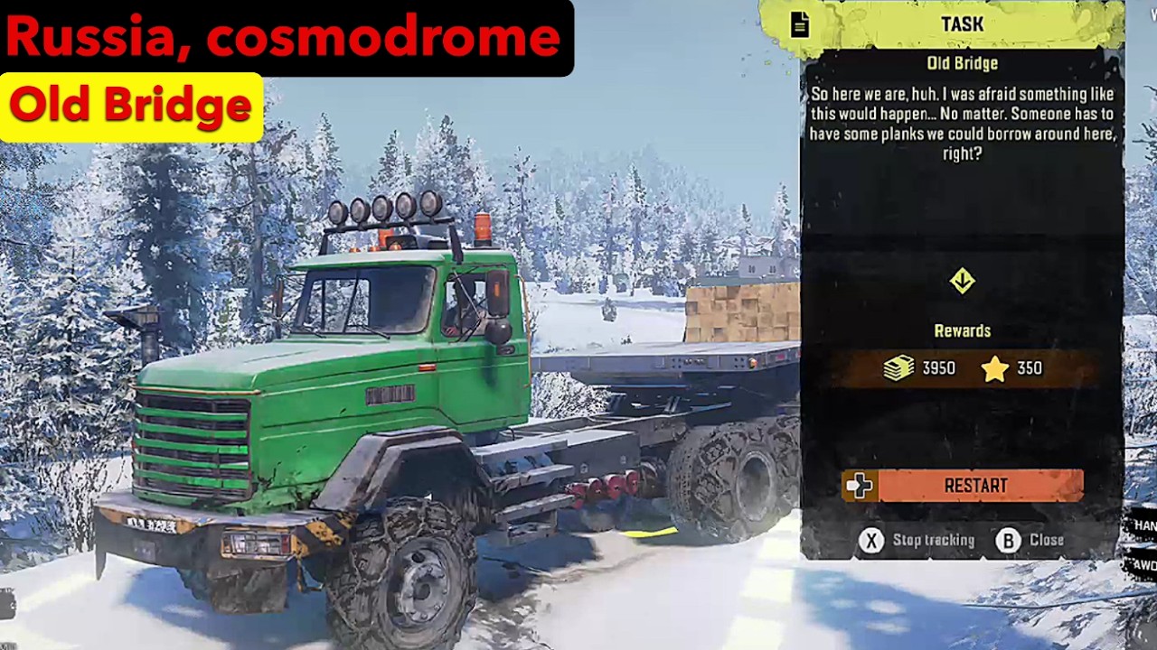 RUSSIAN FEDERATION, COSMODROME - Old Bridge - SnowRunner Play Through Part 575