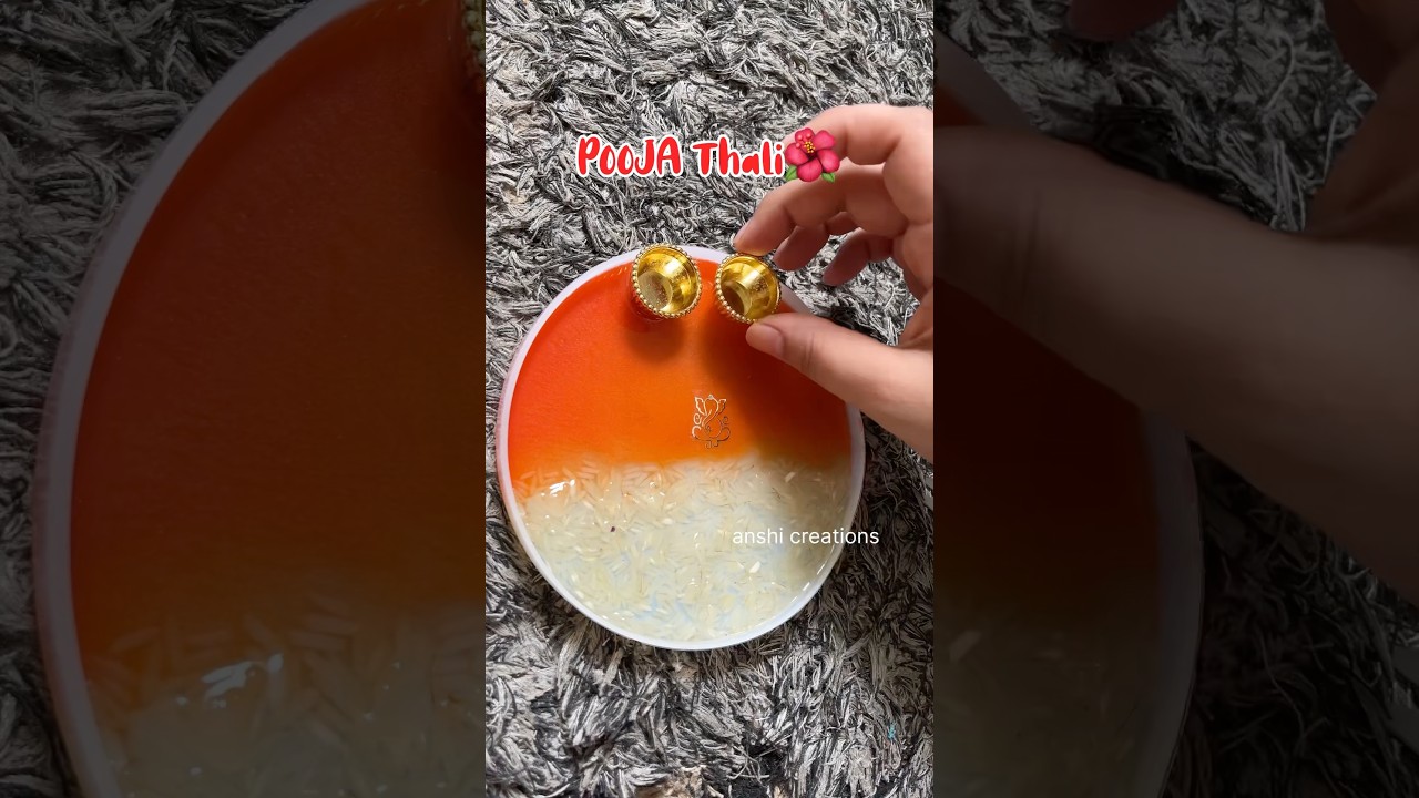 Resin Pooja Thali🌺|Resin platter |Resin art| 