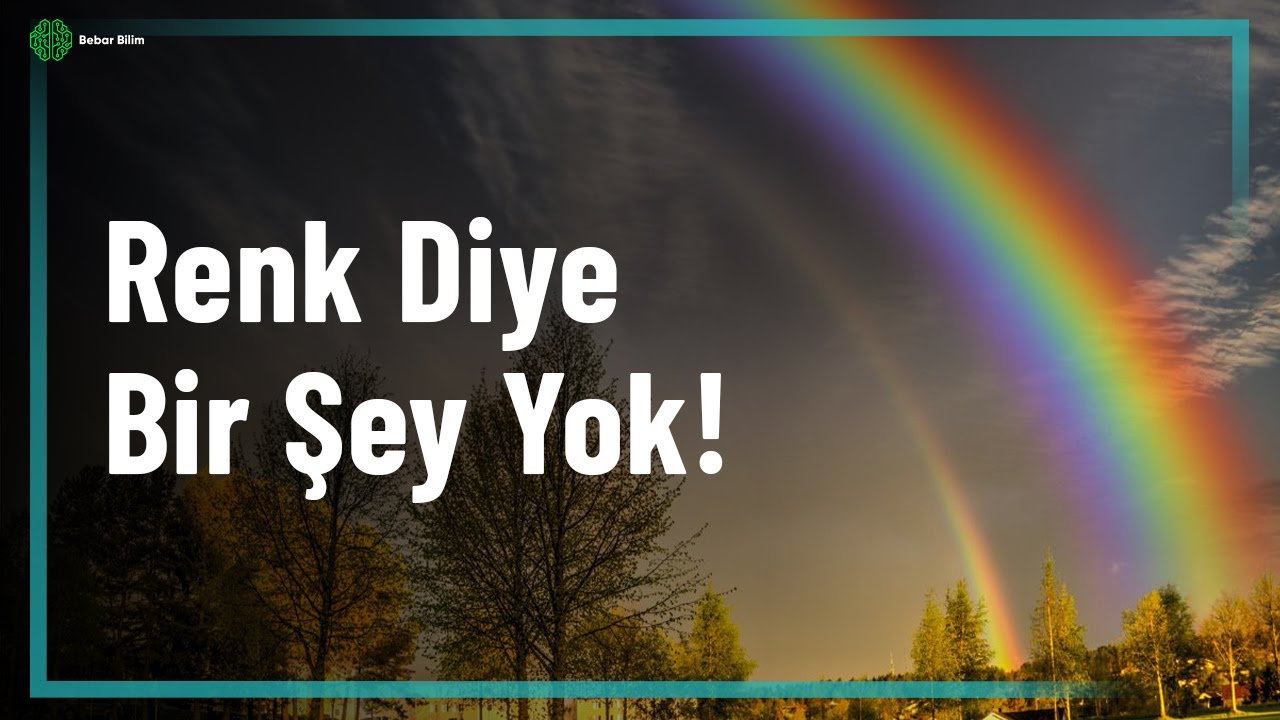 RENK DİYE BİR ŞEY YOK!