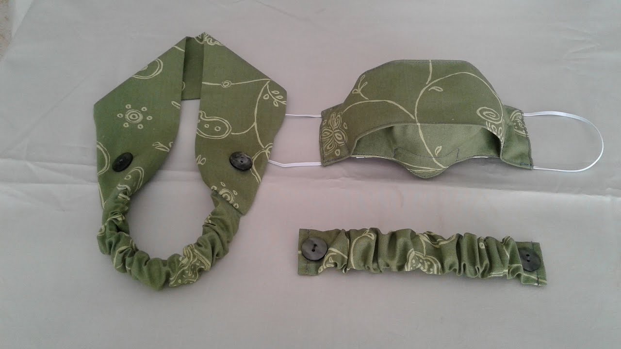 Masque 3D pince_nez avec poche pour filtre + bandeau cheveux pour accroche des masques