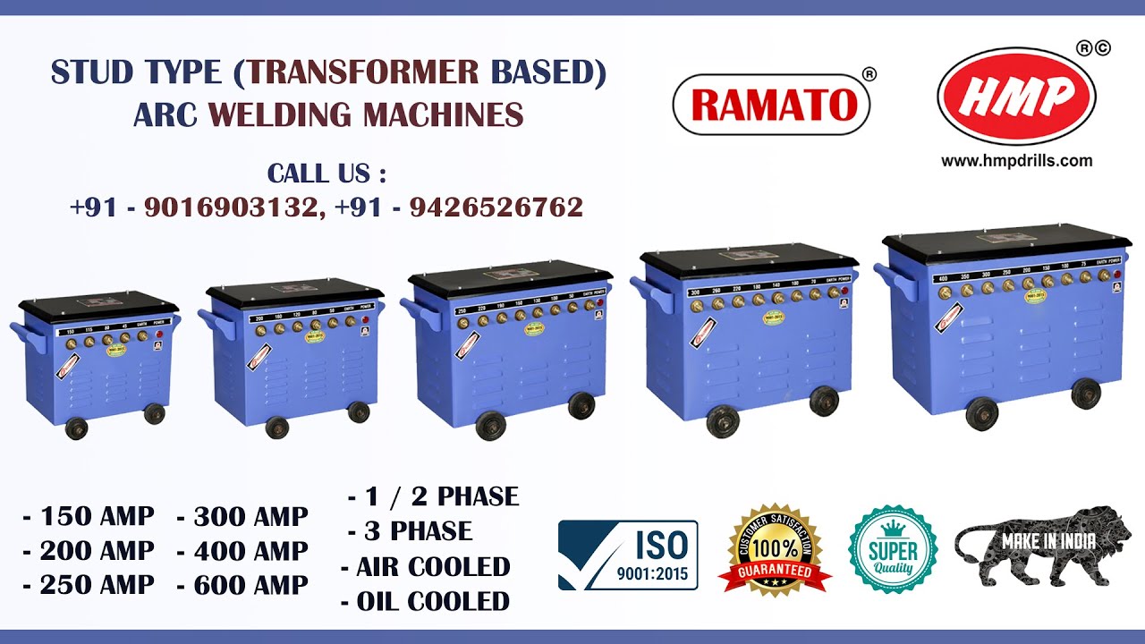 HMP 250A Stud Type Transformer Based Arc Welding Machine By Rajlaxmi Machine Tools