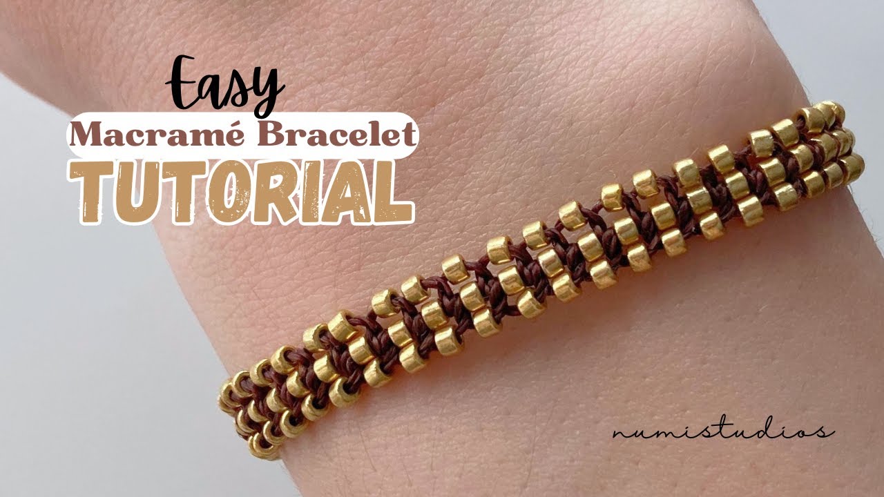 Easy Macrame Bracelet for Beginners | How to Make a Beaded Macrame Bracelet with Beads