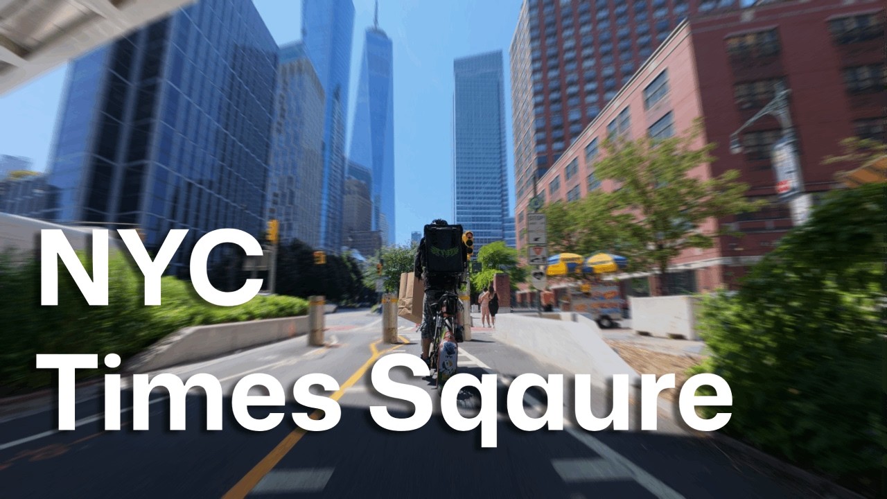 [4k 60FPS] NYC Times Square Cycling