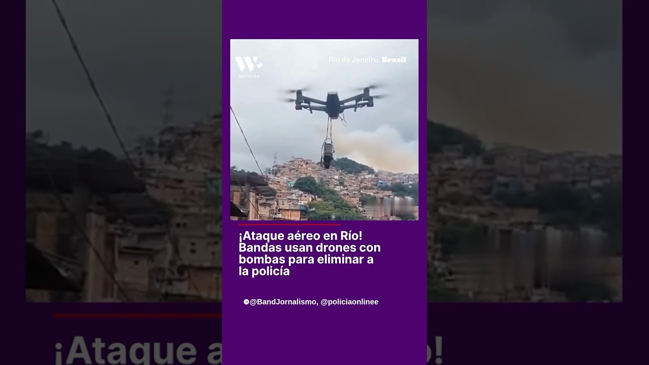 Criminales lanzan drones con bombas contra la polic&iacute;a en Brasil